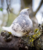 CERAMIC STYLIZED ABSTRACT BIRD OF HAPPINESS No 233- STORM - Image 3