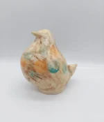 CERAMIC STYLIZED HAND MODELLED ABSTRACT BIRD OF HAPPINESS No 255- BROWNY