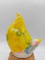 CERAMIC STYLIZED ABSTRACT BIRD OF HAPPINESS HAND MODELLED AND PAINTED No 254- FELICIA - Image 2