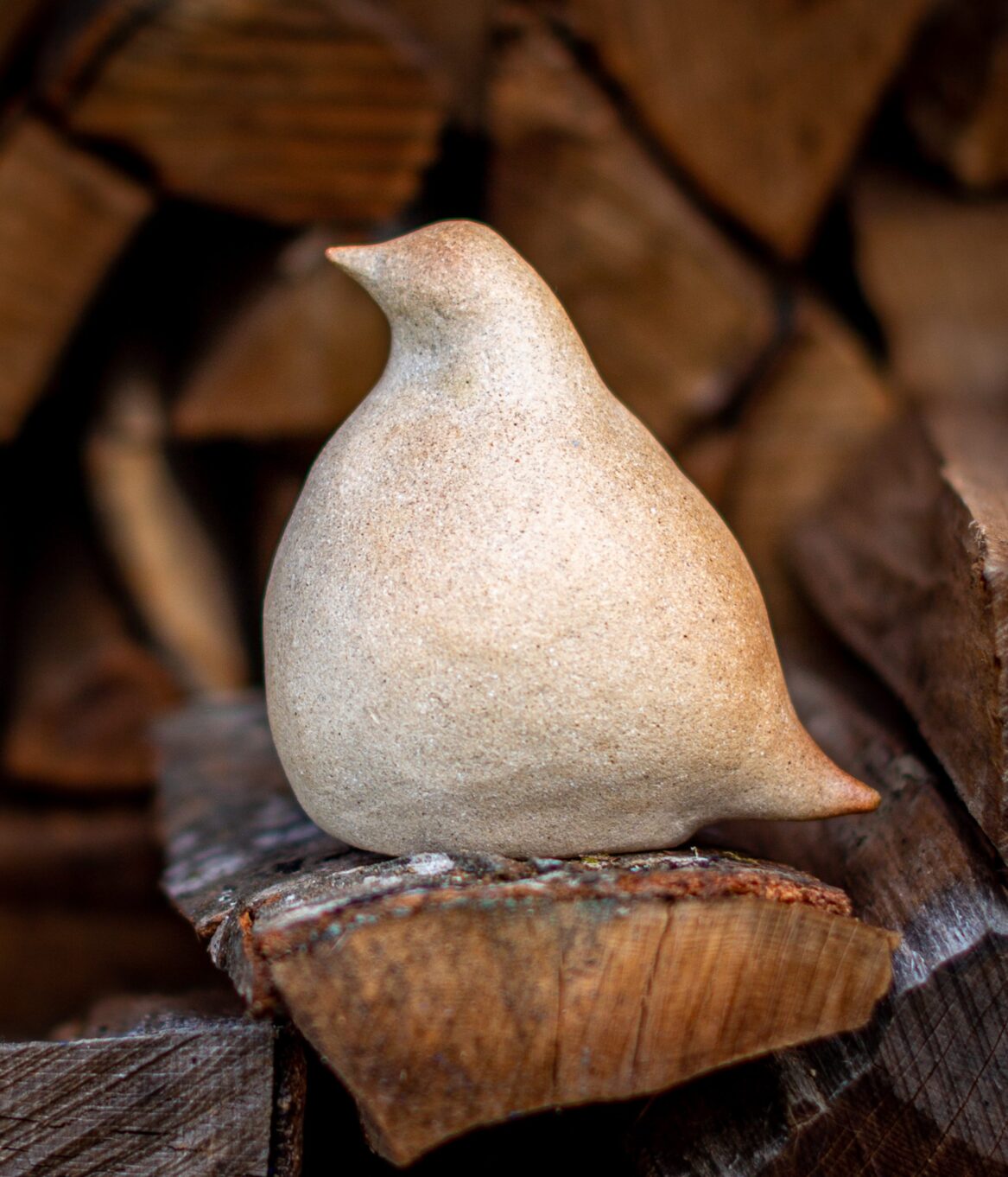 CERAMIC STYLIZED ABSTRACT BIRD OF HAPPINESS HAND MODELLED AND ALTERNATIVELY FIRED no 259- HUBSTER - Image 5