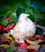 CERAMIC STYLIZED HAND MODELLED ABSTRACT BIRD OF HAPPINESS No 255- BROWNY - Image 3