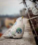 KERAMIČKA STILIZIRANA APSTRAKTNA PTICA SREĆE 279 NATSU