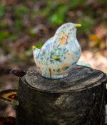 CERAMIC STYLIZED ABSTRACT BIRD OF HAPPINESS HAND MODELLED AND RAKU FIRED 253- AMELIA - Image 3