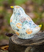 CERAMIC STYLIZED ABSTRACT BIRD OF HAPPINESS HAND MODELLED AND RAKU FIRED 253- AMELIA - Image 4