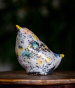 CERAMIC STYLIZED ABSTRACT BIRD OF HAPPINESS HAND MODELLED AND RAKU FIRED No 282-ISLA - Image 2