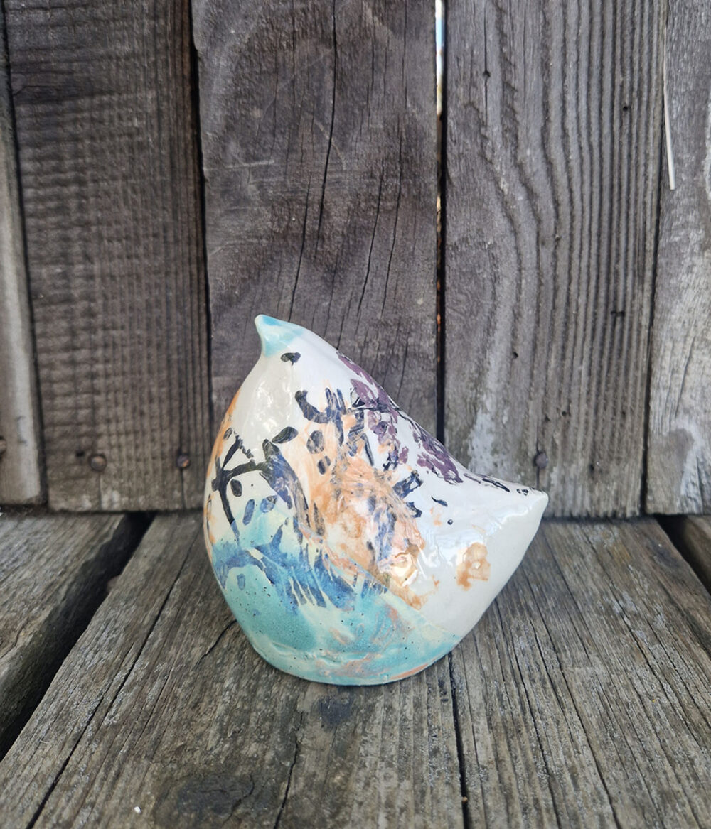 CERAMIC BIRD OF HAPPINESS 382 CHAMELEON